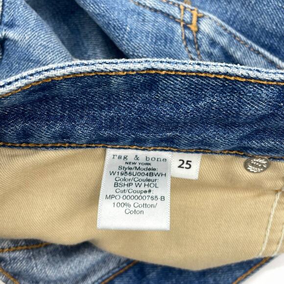 RAG & BONE Shorts Dre Low Rise Distressed Cut Off Denim Womens Size 25 - Picture 4 of 7